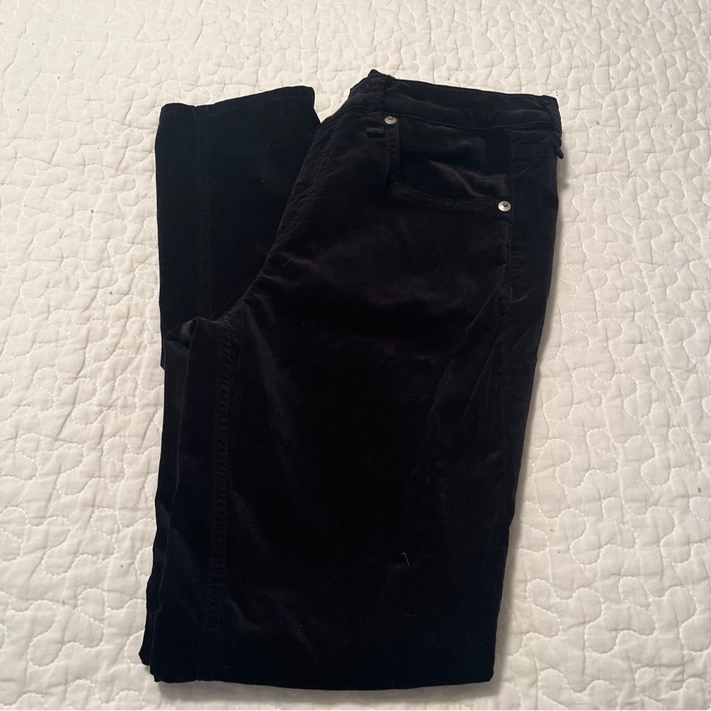 rag & bone black velvet jeans, size 26